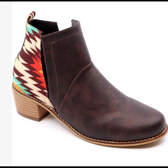 Leather Aztec Booties - Picture 8 of 10